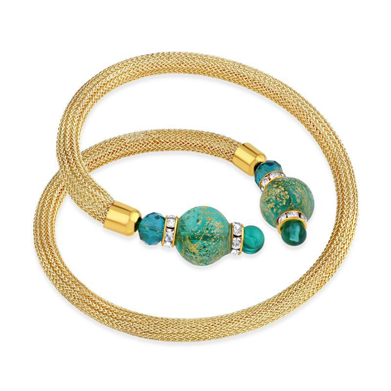 Wrap Around Murano Bracelet (Teal)